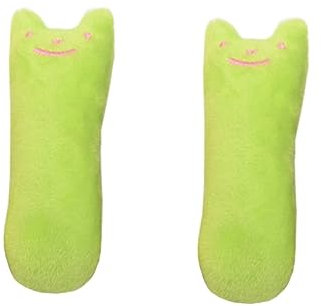 FRCOLOR 2 Stück Katzenkauspielzeug Zahnreinigung Für Haustiere Weiches Plüschmaterial Kratzspielzeug Unterhaltsam Für Katzen Haustierfreund