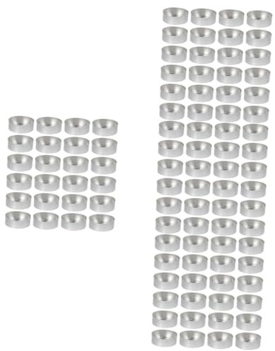 NUOBESTY 200 Stk Kerzenschale aus Aluminium kerzenherstellung zubehör Kerzenherstellungszubehör Behälter Kerze Metalldose Kerzenhalter Kunsthandwerk Kerze Dose Kerzenbecher Haupt Blechdose