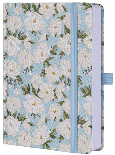TIEFOSSI Diario a Righe per Scrivere Quaderno Floreale Estetico, Quaderno a Righe College A5 con Copertina Rigida per Donne e Ragazze, 100GSM 316 Pagine Numerate