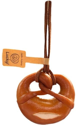 Sanfly Alkalisches Brot Anhänger Seil Süße Brezel Schlüsselanhänger Dekoration Schlüsselanhänger Croissant Tasche Zubehör Rückspiegel Anhänger für Erwachsene, unisex