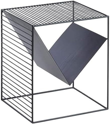 FGDIUCVN Coffee Table Nordic Sofa Side Table Modern Minimalist Side Table Mini Square Table Rack Bedside Table Small Iron Corner Table XINYALAMP (Color : Black)