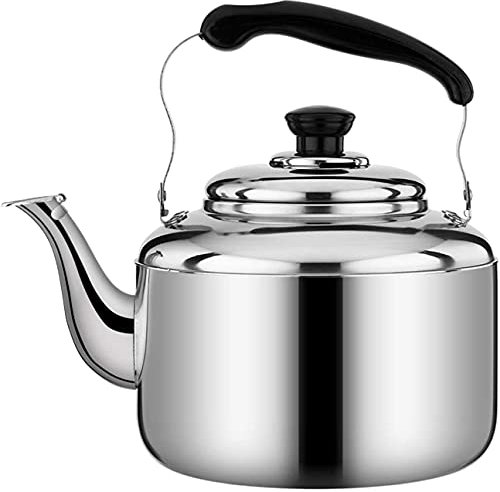 MYVVKIA Whistling Teapot Stainless Steel for Stove Top Camping Kettles Whistling Large Capacity Teapot with Handle for Kitchen Restaurant