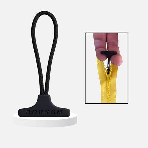 T-Zippuller – 10er Pack – Reißverschluss-Hilfe für Kleidung und Taschen – Ideal bei Arthritis, Rheuma und eingeschränkter Handfunktion (Schwarz)