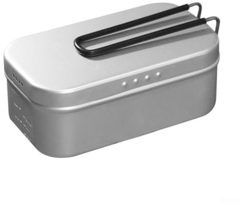 ZAMETTER Scatola per il pranzo in lega di alluminio Scatola di pasticcio di alluminio Scatola da campeggio Campeggio Kit di pentole Contenitore leggero
