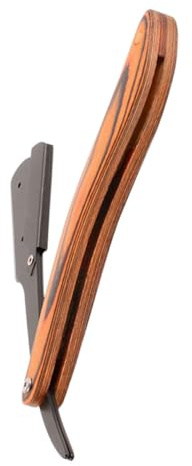 Klapprasierer mit Holzgriff aus Edelstahl, Tragbar und Faltbar | Handrasierer für Bart und Haar, Schlichtes Design, für Frauen und Männer, Reiserasierer