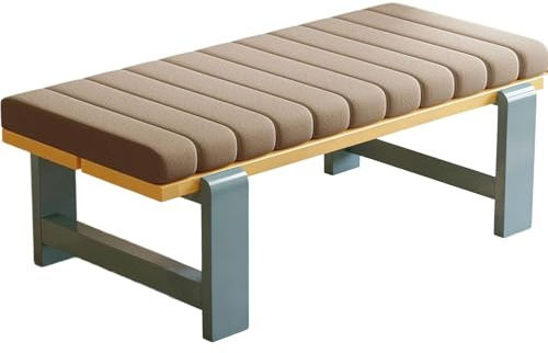 Cuscino per Panca da Esterno/Interno - Lavabile Rimovibile,2/3 Posti Velluto Cuscini Per Sedia,Cuscino per Panca da Giardino,per Divano Davanzale Interno ed Esterno(Milk coffee color,90x45x5cm)
