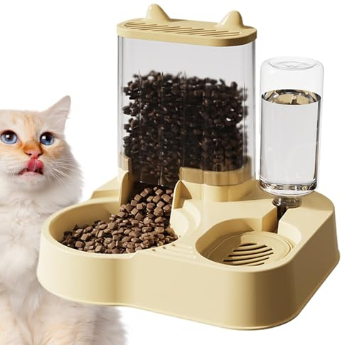 Automatischer Katzenfutterspender - Kippsicherer Futternapf, große Kapazität, Haustierspender, praktischer Aufbewahrungsbehälter, leicht zu reinigendes Fütterungssystem | für Katzen Hunde Automatische