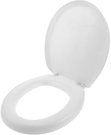 IWOWHERO Sedile Wc Ergonomico Imbottito in Eva Morbida Chiusura Ammortizzata, Sedile Allungato per Anziani e Disabili, Accessorio Bagno Facile da Installare e Pulire per Uso Domestico