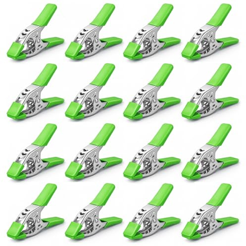 Bishop 16 Pcs - 6 Inch (150mm) Heavy Duty Metal Spring Clamps - 2.5 Inch (63mm) Jaw Opening, Strong Grip Non-Slip Handles with Protective Pads for Woodworking, DIY, Photography & Market Stalls | 2.5 Inch Jaw Opening, Strong Grip Non-Slip Handles with Protective Pads for Woodworking, DIY, Photography & Market Stalls
