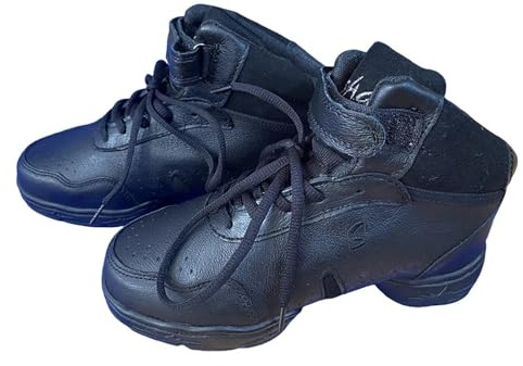 Zapatos de Baile Latino salón Cuero Genuino, Zapatos Jazz, Suela Goma, Deslizamiento for Exterior, Botas Altas, Zapatillas, Mujeres y Hombres(44)