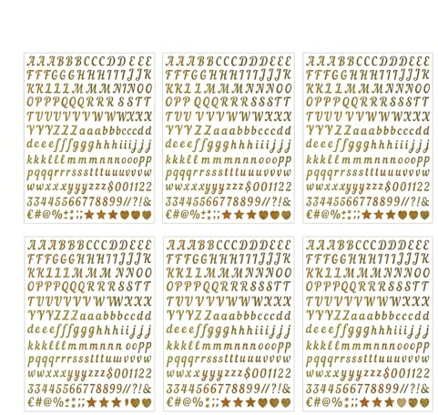 YAOYYG 6 Piezas de Pegatinas de Letras, Pegatina Letras Impermeables