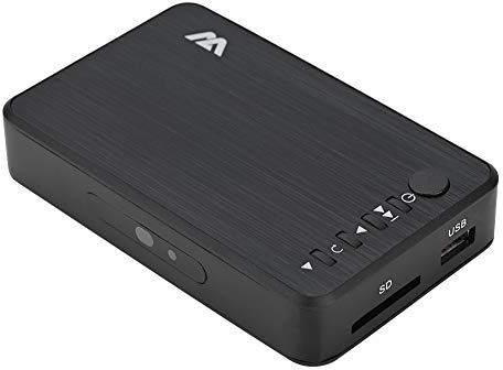 Eboxer Reproductor Multimedia HD HDMI, Mini 1080p Ultra HDMI Reproductor de Video Digital con Control Remoto IR Soporte MMC RMVB MP3 AVI MKV USB Drives y Tarjetas SD (Negro)(A)