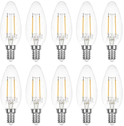NCC-Licht 10x LED Lampe C35 Kerze E14 2W Warmweiß 2700K