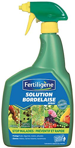 FERTILIGÈNE Solution Bordelaise Liquide 800ml – Fongicide Prêt à l'Emploi – Protection Mildiou & Bactérioses – Potager et Fruitiers – Agriculture Biologique