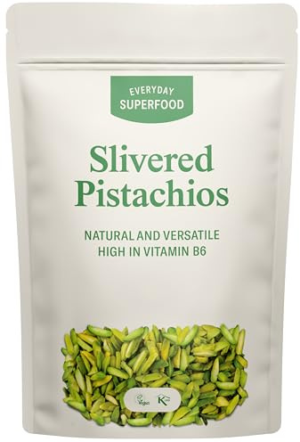 Everyday Superfood Slivered Pistachios 1.8kg, Unsalted Sliced Pistachio Kernels Ideal for Baking, Dessert Decoration