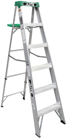 LITE 6-Foot Aluminium Step Ladder with Tool Tray, 225-Pound Load Capacity, Type II, LP-2211-06
