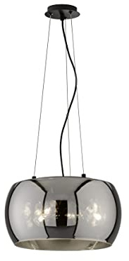 Fischer & Honsel Pendelleuchte, Glas, sandschwarz, 40 cm, 60857