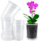 VINFUTUR 6pcs Macetas Orquídeas Transparente con Agujeros y Plato Maceteros Orquideas Macetas Flores Plástico Accesorios para Plantar Flores Jardín Huerto