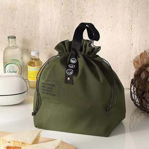 HOMENZHI Borsa Termica Porta Pranzo 28x20x15CM,8L Borsa Porta Pranzo Impermeabile e Pieghevole,Borsa Frigo Piccola In Tela, Borsa Termica Piccola per Ufficio Scuola
