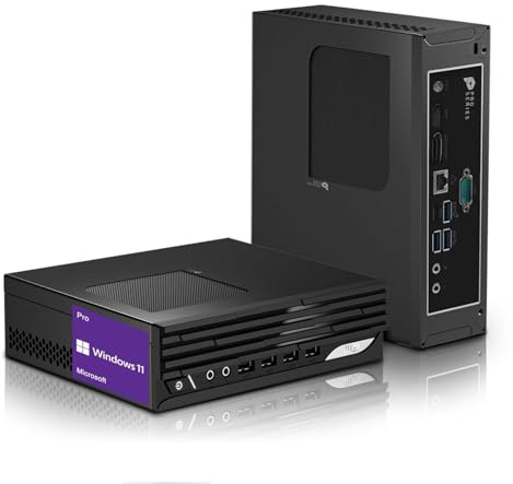 msi PRO DP21 Mini Desktop Computer | 13th Gen Intel 4-Core Processor | 16GB RAM | 512GB SSD | 2-Monitor Support 4K | HDMI | RJ-45 | Wi-Fi | Wired Keyboard & Mouse | Windows 11 Pro | Black