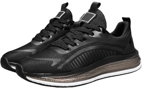 [Alla moda] Scarpe sportive ricreative leggere e traspiranti per uomo Fengchidianche Scarpe bianche tuta da uomo, Nero , 44 EU XX-Stretta