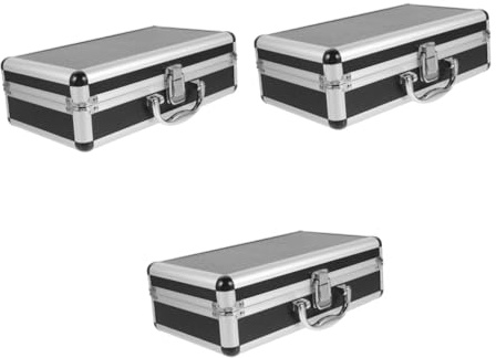 Milisten 3pcs Mic Cases Hard Shell Record Storage Box Holder Internal Cotton Layer