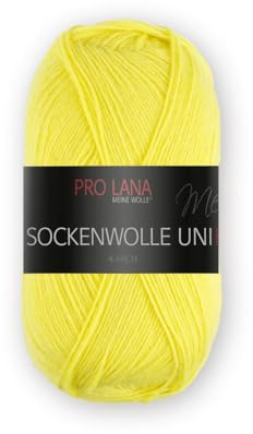 Pro Lana Sockenwolle Uni 4-fach 420 - gelb