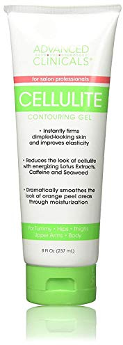 Advanced Clinicals Cellulite Contouring Gel - Cellulite Treatment Creme für Bauch, Hüfte, Arme, Oberschenkel, Körper mit Aloe, Koffein, Gurke und Algenextrakten 237 ml