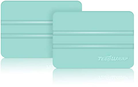 TECKWRAP Mint Felt Squeegee for Vinyl 2pcs, Wallpaper Smoothing Tool & Vinyl Scraper, Craft Squeegee for Decals, Stickers, Contact Paper, Tint & Laminating Sheets Projects