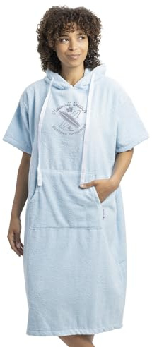 HOMELEVEL Poncho de toalla con capucha - Ponchos de algodón unisex con bolsillo para mujer y hombre adulto - Para surf playa natación - Talla S a XL