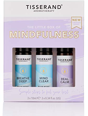 Tisserand - The Little Box of Mindfulness - Breathe Deep, Mind Clear, Real Calm - 100% Natural Pure Essential Oils - 3x10m