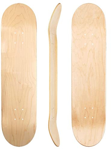 Venom Skateboards Plain Skateboard Deck Maple Wood Stain Blank Skate Board Decks 7ply Natural/Blue/Black/Gold 7.75/8/8.25 Skateboards for Kids/Teenage/Boys/Girls Adults Beginners