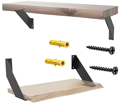 SPOROOT Regalhalterung,Regalwinkel Schwarz Schwerlast 15cm, Winkel Regal 90°Dreieck Unterstützung für Lagerregal, Küche Büro Bücherregal (4 Stück)