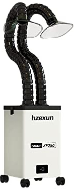 hzexun Lötrauchabsaugung Lötrauchabsorber Doppelrohre Absaugung Löten Lötrauch Lötdampfabsaugung Tragbar Dreischichtfiltration 220V