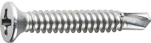 SFS SP3 Fensterschrauben 3,9x22 PH 2 - Selbstschneidende Schrauben für Armierungen und Fensterbeschläge auf Kunststoffprofilen, Stahl silber – 2000 Stück