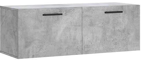 vidaXL Wandschrank Betongrau 100x36,5x35 cm Holzwerkstoff