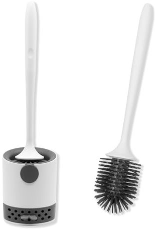 Scopino Bagno Wc, Scopino Wc Silicone Morbido, Scopettino Bagno Facile Installazione A Parete o a Terra, Pulizia e Igiene profonda Garantita, Qualità Superiore