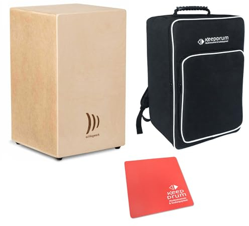Schlagwerk CBA20S Cajon Bausatz Montageset + keepdrum Sitzpad rot