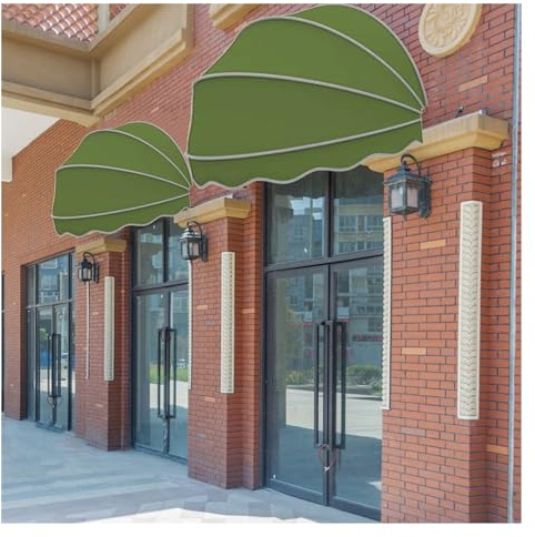 Plegable Marquesina Tejadillo Puerta Exterior Parasoles, Tejidos Resistentes A Los Rayos Ultravioleta E Impermeables Marquesina Toldo Parasoles para Cubiertas(Green,135cm)