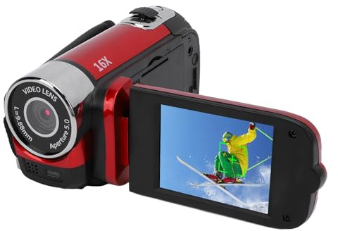 XUMIUZIY Caméscope Vidéo, Enregistreur D'appareil Photo Numérique avec écran Couleur de 2,4 Pouces 16MP Full HD 1080P Zoom Numérique 16X Enregistreur de Caméra Vlogging avec Lumière de