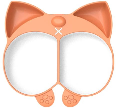 Kinderteller | geteilter Speiseteller mit Saugnapf | rutschfestes Kinder-Futtertablett | Silikon ofenfester Kinderteller | Hunde-Design Futtertablett | robuster Futterteller für Kinder für Zuhause,