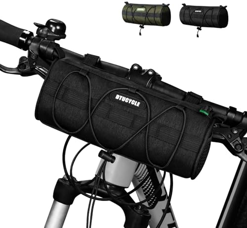 Borsa da Manubrio Bici Borsa da Bicicletta Impermeabile Borsa Anteriore Bici Borsa Manubrio per Bicicletta Universale Borsa Telaio Bici con Tracolla per Bici da Strada Mountain Bike (2,5L, Nero)