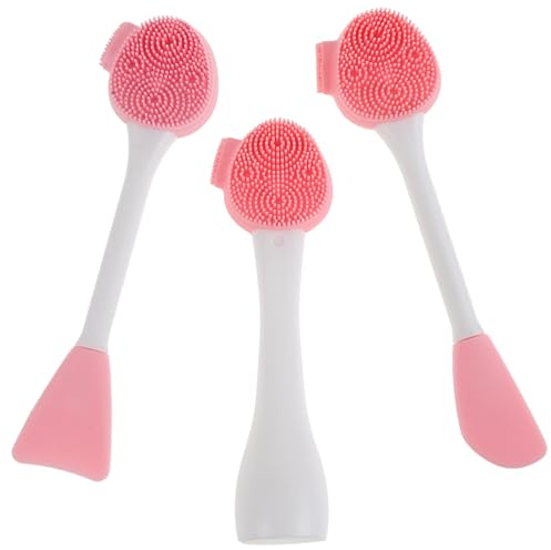 VICASKY 3stücke Silikon-gesichtsreinigungsbürste Mit Peeling-funktion Gesichtsmaske-tool Manueller Waschbürste Mit Köpfen Für Effektive Hautpflege