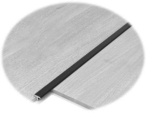 JDFVHJF Übergangsprofil Aluminium übergangsleiste Boden 3 Stück T-Formleisten für Türschwellen(Size:20mm,Color:Black)