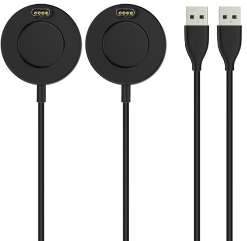 Astorgos 2Pack Charger Compatible with Garmin Watch, USB A Charging Dock | Compatible with Vivoactive 6/5, Fenix 8/7/6/5, Forerunner 970/570/265, Instinct 3/2/1, Venu 4/3s, 1M Watch Charging Cable