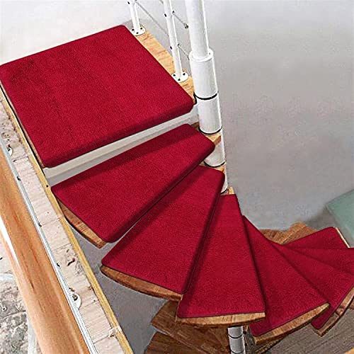 Alfombra curvada antideslizante para escalera, cojín autoadhesivo en espiral para giros izquierda/derecha, almohadilla de protección para escalones, alfombra giratoria para escalones, 1 pieza