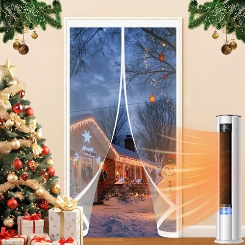 Magnet Thermovorhang 170 x 180 cm Gegen Kälte Und Hitze, Selbstschließend, Wasserdicht, Winddicht, Magnetischer Thermisch Isolierter Türvorhang für Terrassentür/Balkontür, A