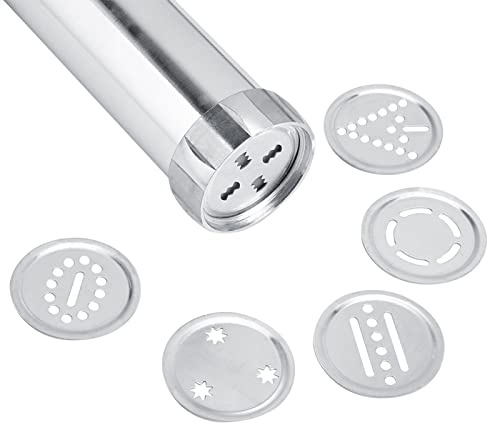 Fauitay Cookie Press Kit, Stainless Steel Cookie Biscuit Machine with 20 Molds and 4 Nozzles for Making Decorating Cake Kitchen Tools