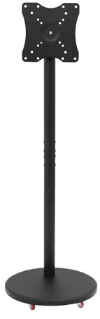 TV Ständer Rollbar für 10-42 Zoll Flat Curved TVs, TV Stand Fernsehständer Fernseher Standfuß höhenverstellbar, Schwenkbar, tragbarer TV Bodenständerbis bis 30kg