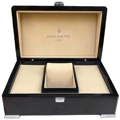 ROUREOX Caja Presentación Reloj Único Set Completo Cartón Exterior Bolsa Transporte Cofre Madera Organizador para Patek Philippe